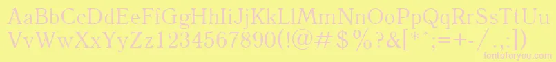 Подробнее о шрифте QuantantiquacRegular Шрифт QuantantiquacRegular – розовые шрифты на жёлтом фоне
