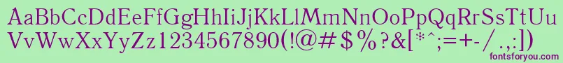 QuantantiquacRegular Font – Purple Fonts on Green Background