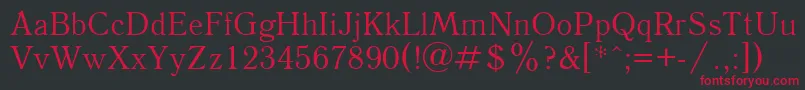 QuantantiquacRegular Font – Red Fonts on Black Background