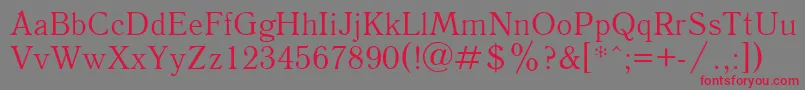QuantantiquacRegular Font – Red Fonts on Gray Background