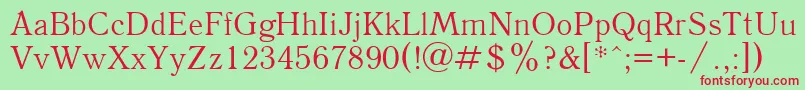 QuantantiquacRegular Font – Red Fonts on Green Background