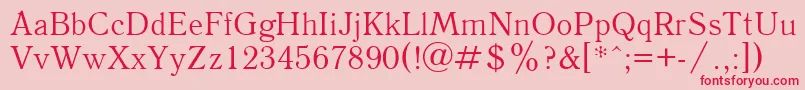 QuantantiquacRegular Font – Red Fonts on Pink Background