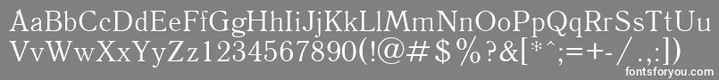 QuantantiquacRegular Font – White Fonts on Gray Background