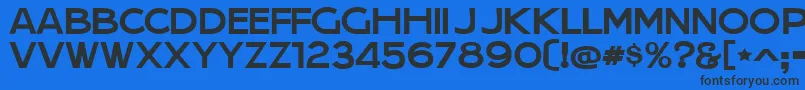 Шрифт JeraSansJl – чёрные шрифты на синем фоне