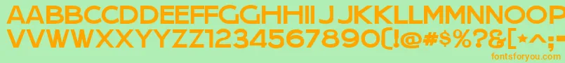 JeraSansJl Font – Orange Fonts on Green Background