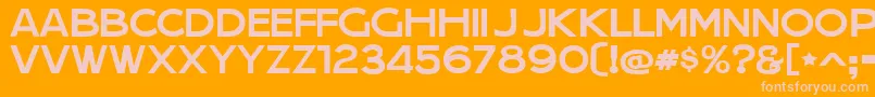 JeraSansJl Font – Pink Fonts on Orange Background