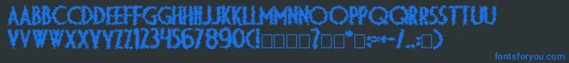 Dsdiplomaartc Font – Blue Fonts on Black Background