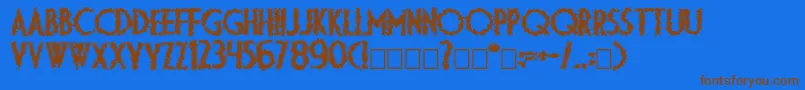 Dsdiplomaartc Font – Brown Fonts on Blue Background