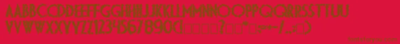Dsdiplomaartc Font – Brown Fonts on Red Background