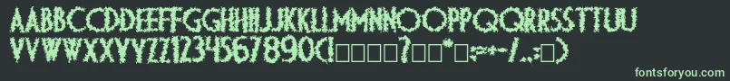 Шрифт Dsdiplomaartc – зелёные шрифты на чёрном фоне