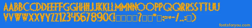 Dsdiplomaartc Font – Orange Fonts on Blue Background