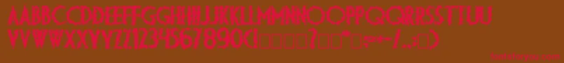 Dsdiplomaartc Font – Red Fonts on Brown Background