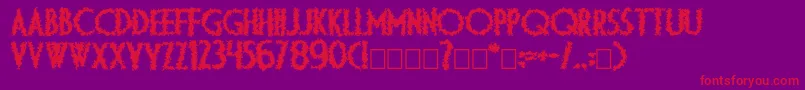 Dsdiplomaartc Font – Red Fonts on Purple Background