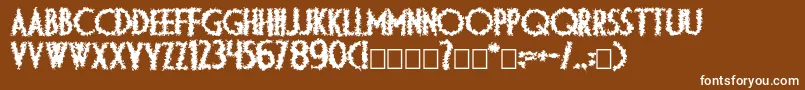 Шрифт Dsdiplomaartc – белые шрифты на коричневом фоне