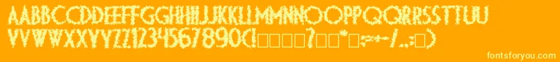 Dsdiplomaartc Font – Yellow Fonts on Orange Background