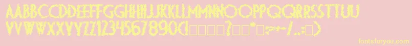 Dsdiplomaartc Font – Yellow Fonts on Pink Background