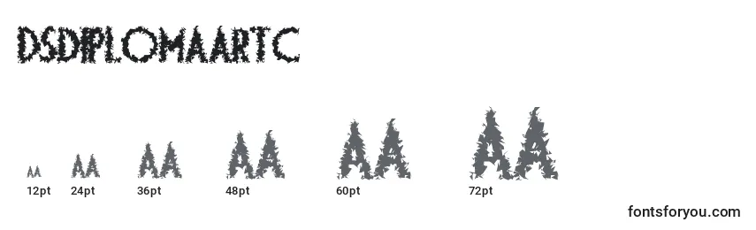 Размеры шрифта Dsdiplomaartc