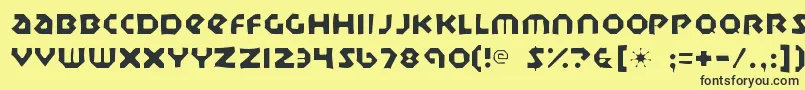 Sudburybasingaunt Font – Black Fonts on Yellow Background