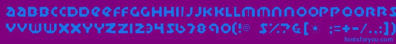 Sudburybasingaunt Font – Blue Fonts on Purple Background