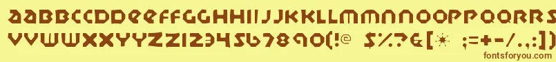 Sudburybasingaunt Font – Brown Fonts on Yellow Background