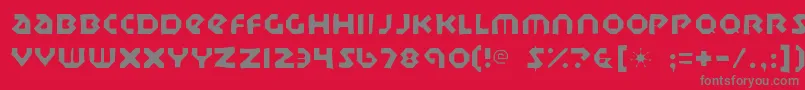 フォントSudburybasingaunt – 赤い背景に灰色の文字