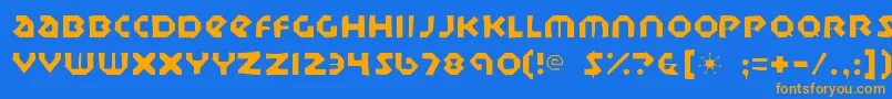 Sudburybasingaunt Font – Orange Fonts on Blue Background