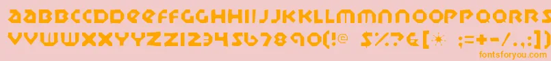 Sudburybasingaunt Font – Orange Fonts on Pink Background