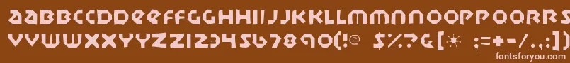 Sudburybasingaunt Font – Pink Fonts on Brown Background