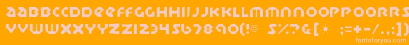 Sudburybasingaunt Font – Pink Fonts on Orange Background
