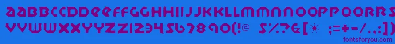 Sudburybasingaunt Font – Purple Fonts on Blue Background