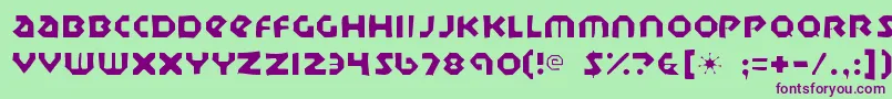 Sudburybasingaunt Font – Purple Fonts on Green Background