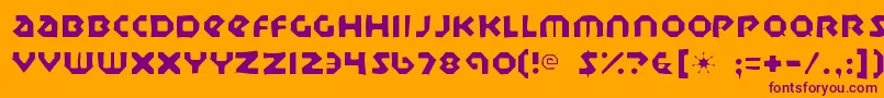 Sudburybasingaunt Font – Purple Fonts on Orange Background