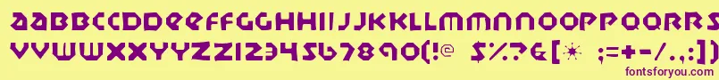 Sudburybasingaunt Font – Purple Fonts on Yellow Background