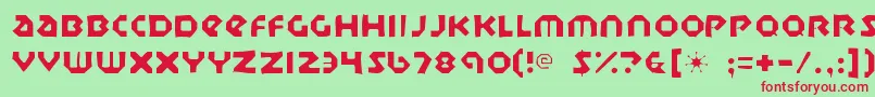 Sudburybasingaunt Font – Red Fonts on Green Background