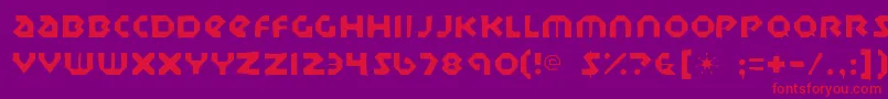 フォントSudburybasingaunt – 紫の背景に赤い文字