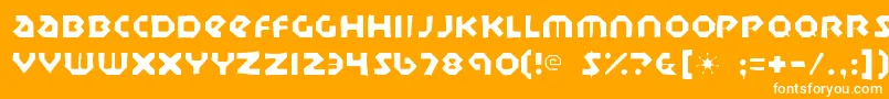 Sudburybasingaunt Font – White Fonts on Orange Background