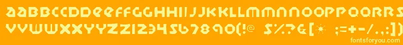 Sudburybasingaunt Font – Yellow Fonts on Orange Background