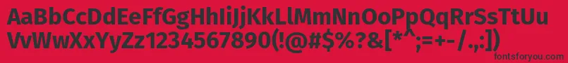 FirasansBold Font – Black Fonts on Red Background