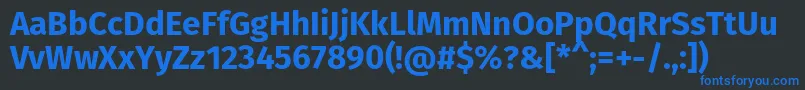 FirasansBold Font – Blue Fonts on Black Background