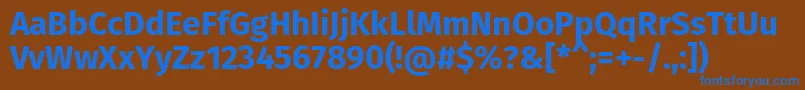 FirasansBold Font – Blue Fonts on Brown Background