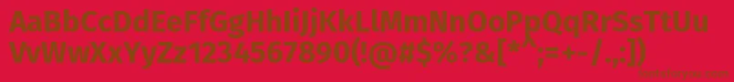 FirasansBold Font – Brown Fonts on Red Background
