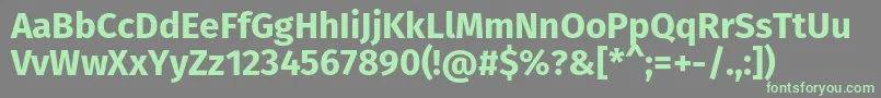 FirasansBold Font – Green Fonts on Gray Background