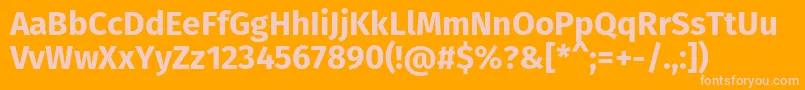 FirasansBold Font – Pink Fonts on Orange Background