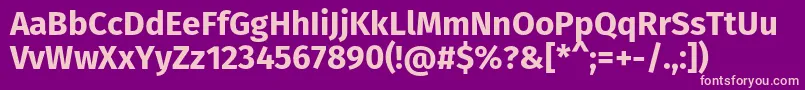 FirasansBold Font – Pink Fonts on Purple Background