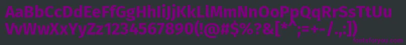 FirasansBold Font – Purple Fonts on Black Background