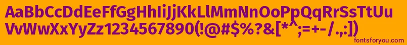 FirasansBold Font – Purple Fonts on Orange Background