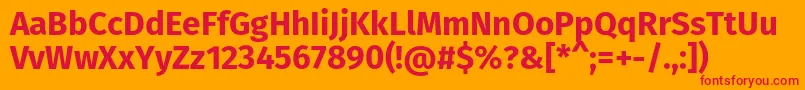FirasansBold Font – Red Fonts on Orange Background