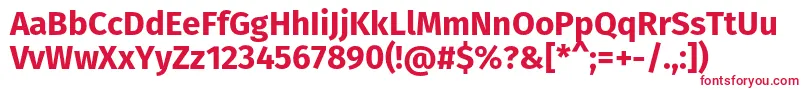 FirasansBold Font – Red Fonts on White Background