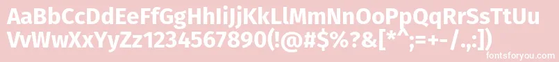 FirasansBold Font – White Fonts on Pink Background