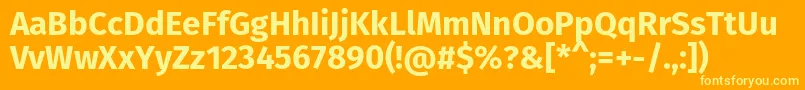 FirasansBold Font – Yellow Fonts on Orange Background